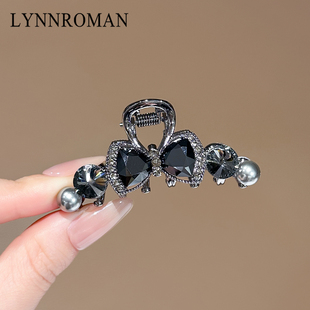 简约轻奢风精致发夹高级感发饰头饰鲨鱼夹 LYNNROMAN水晶抓夹女款