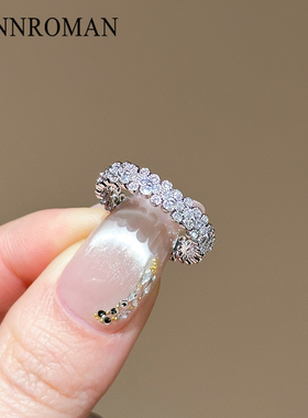 LYNNROMAN轻奢花朵锆石女戒