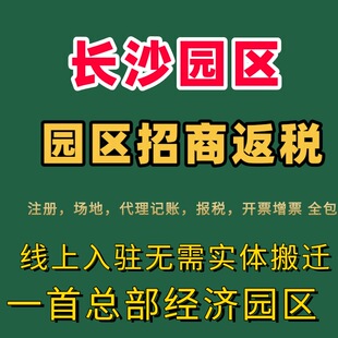 长沙园区公司注册营业执照代办工商税务注销变更报税园区招商返税