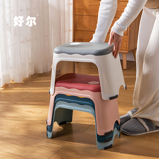 小凳子家用儿童客厅卧室茶几高级感小矮凳卫生间加厚防滑塑料板凳