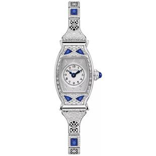 寶路華女士藝術(shù)裝 BULOVA 飾限量腕表周年紀(jì)念銀色表盤不銹鋼手鏈