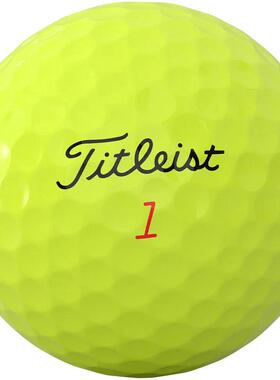 代购Titleist高尔夫球精准击球稳定飞行高可见度个性化标识黄色