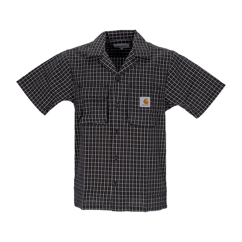 CARHARTT WIP男式短袖衬衫中央扣前袋软身Carhartt标识棉质可机洗