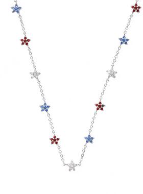 代购Kendra Scott饰品女士项链简约闪耀精致百搭红白蓝银色