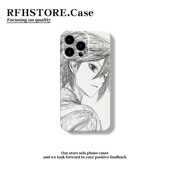 简约素描萧炎手机保护壳女适用于 于iPhone16VIVOs30一加13t ace5小米15华为mate70p荣耀400magic7OPPOreno14