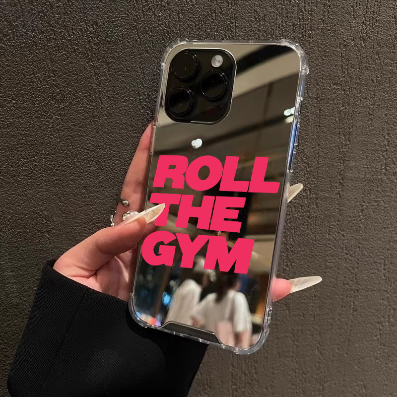 滚去健身适用iPhone16苹 果15手机保护壳14ProMax荣耀100Pro华为Mate60个性12镜面X100S创意Pura70简约90补妆