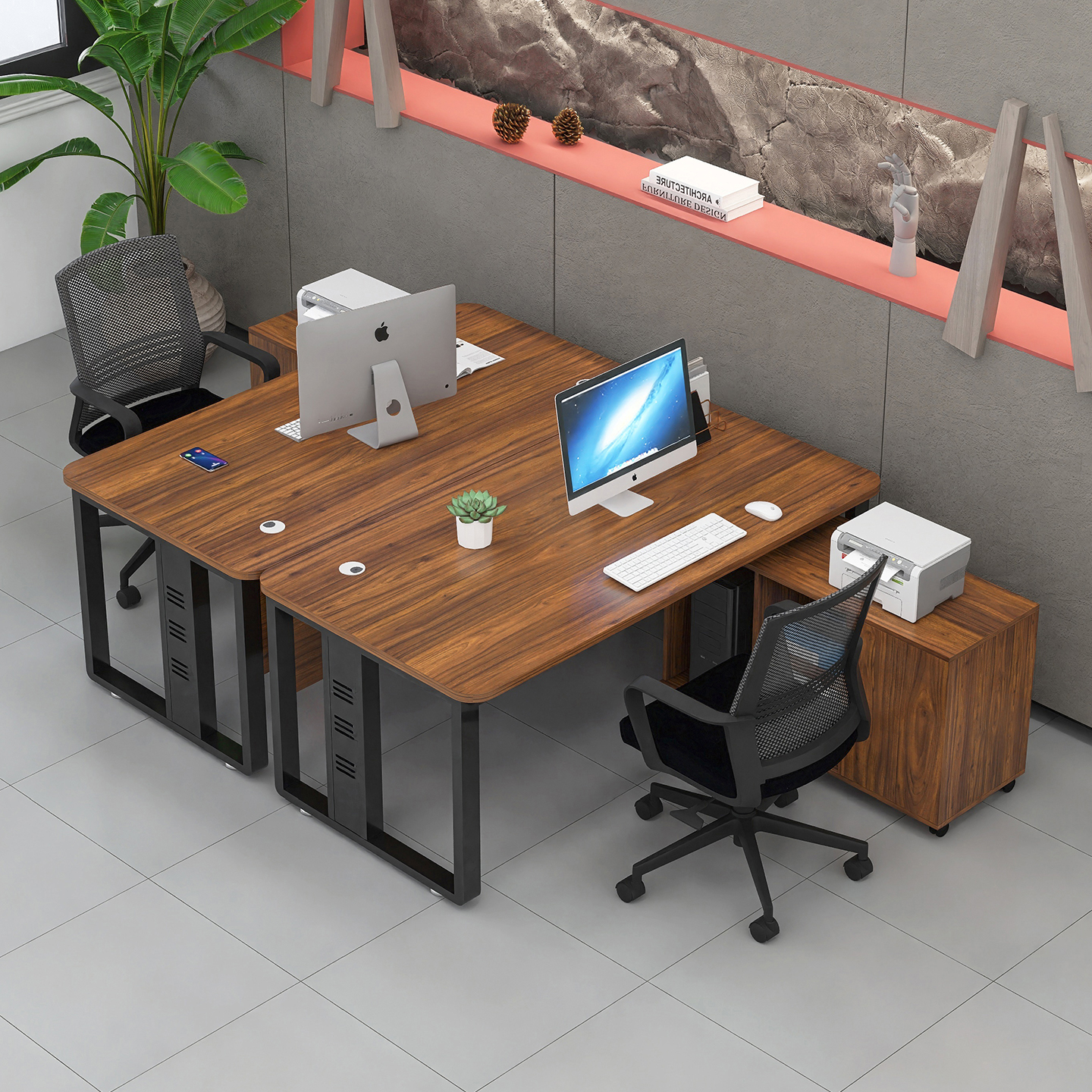 电脑桌1.2米单人简约办公室桌子