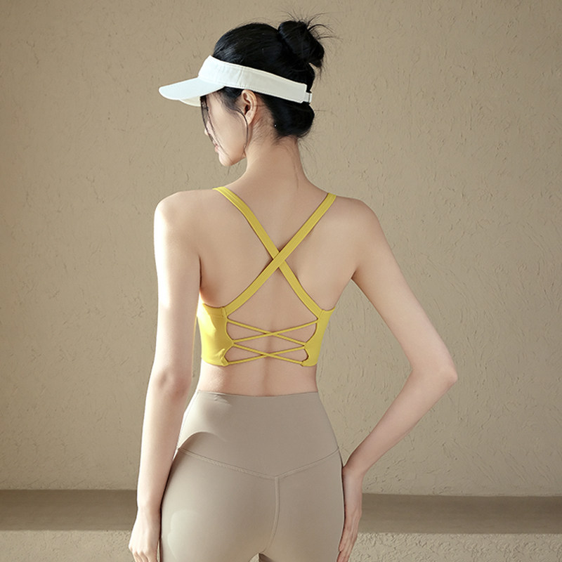 运动内衣女夏季外穿美背一体式瑜伽服背心吊带普拉提训练健身文胸