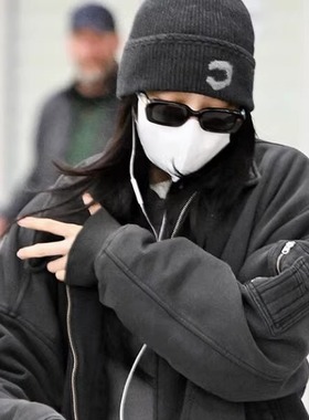 Freya顶版！Jennie 25B同款针织灰黑色冷帽定染100羊毛秋冬款百搭