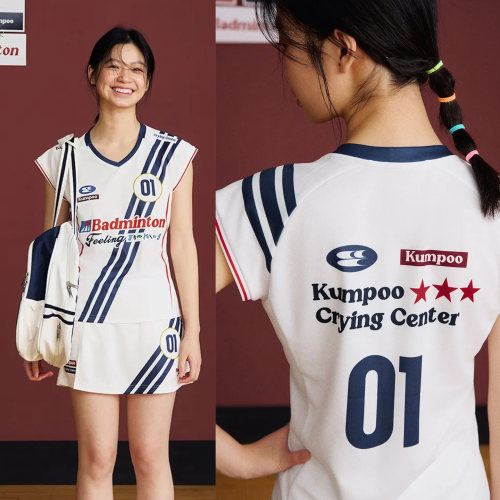 薰风女速干短袖羽毛球服套装