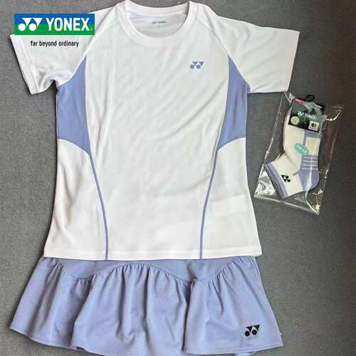 YONEX女短袖速干训练羽毛球上衣