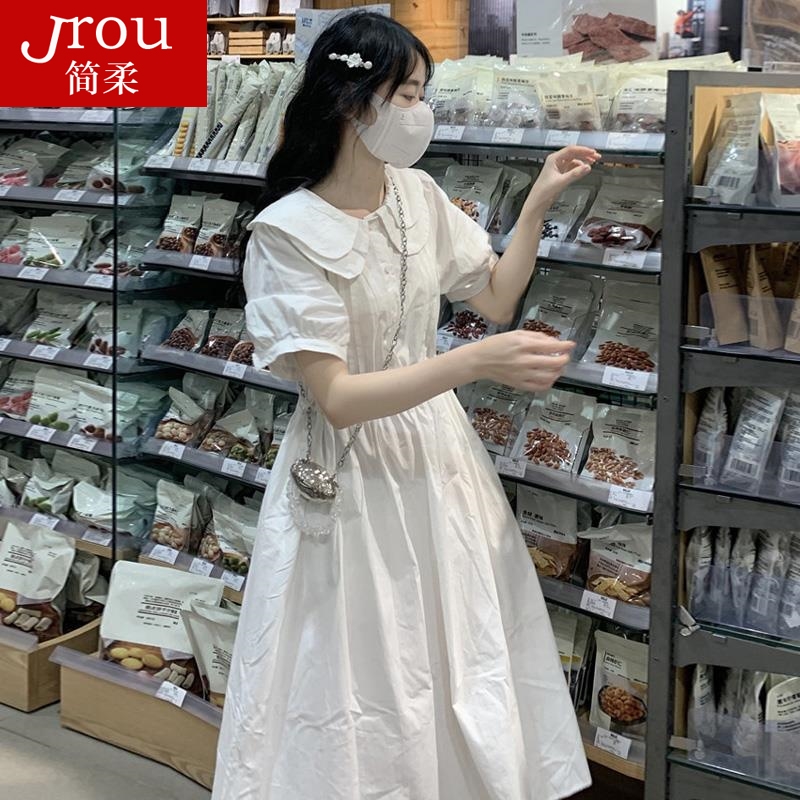 娃领连衣裙少女夏装2024新