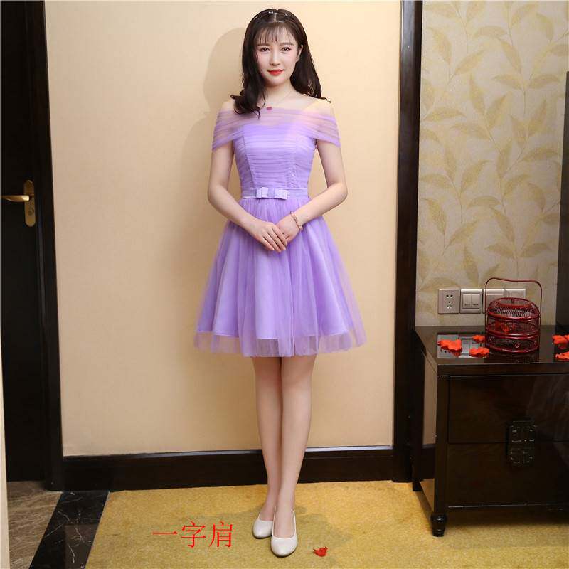 伴娘服短款2019春季新款韩式修身显瘦伴娘团姐妹裙灰色宴会晚礼服在类目 女装/女士精品, 婚纱/旗袍/礼服, 礼服/晚装中 - 来自Buy2taobao.com提供专业的淘宝代购服务