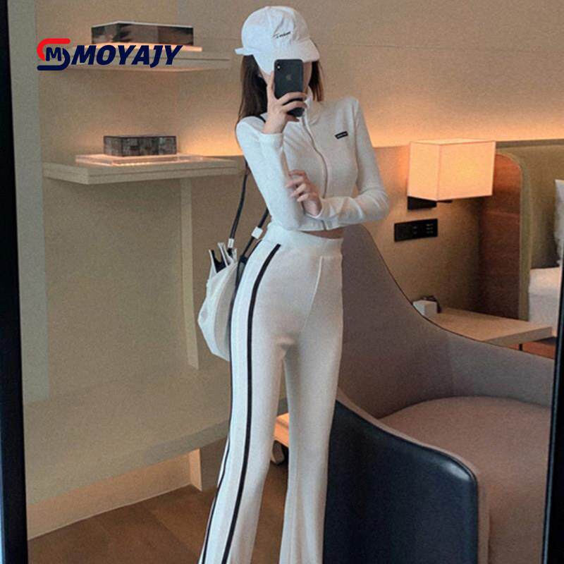 MOYAJY品牌休闲运动套装女春秋新款时尚洋气显瘦卫衣跑步两件套潮