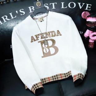 BellerLee欧美潮牌卫衣男士纯棉潮流时尚刺绣长袖t恤