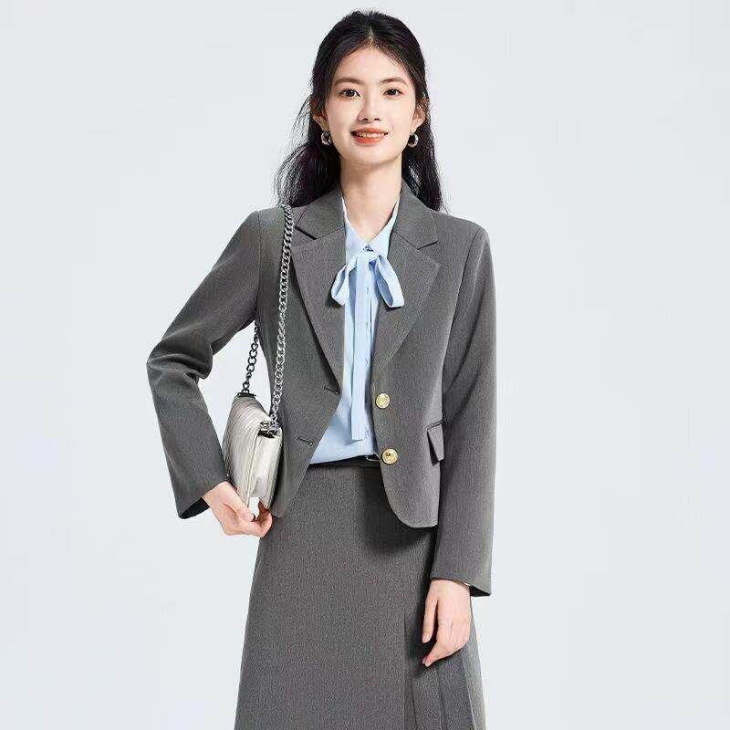 max轻奢职场女正套装小个子面试通勤职业西装高级感西服三件套裙
