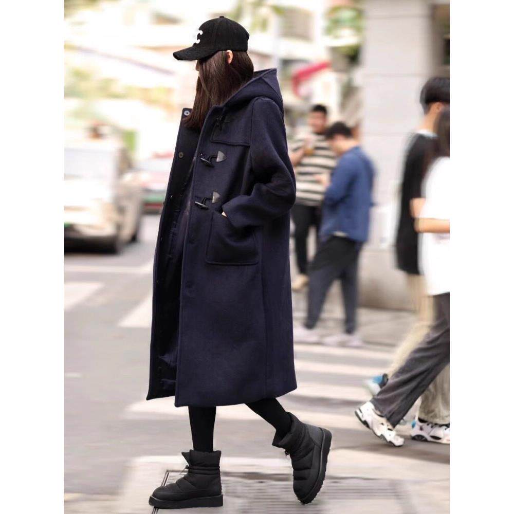 高级感超好看羊绒大衣女2025秋冬季新款气质中长款牛角扣毛呢外套