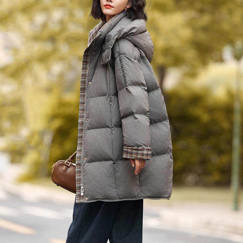 玛古芭中长款羽绒服冬季女款2025新款小个子大妈妈女加厚保暖外套