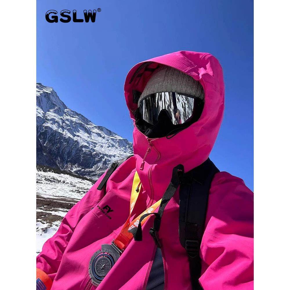 高级感冲锋衣女款2025新款三合一加绒内胆防风滑雪服户外高端品牌