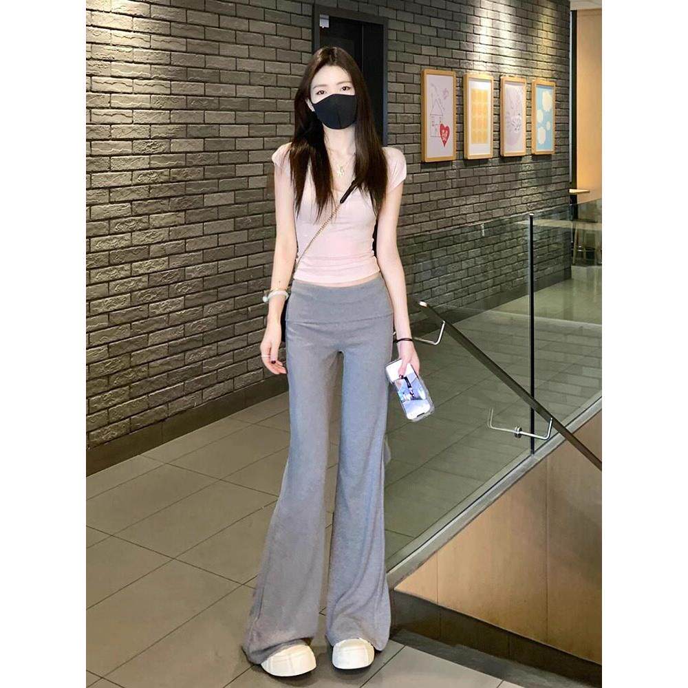 SUPDORX~夏装一整套女士减龄运动修身显瘦减龄短袖微喇叭裤两件套