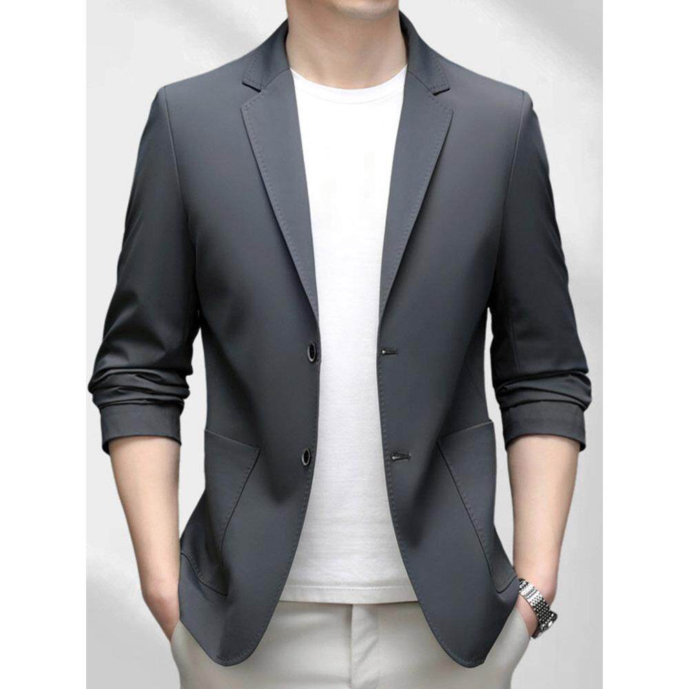 法莎尼亚2025新款免烫抗皱休闲西服男修身商务西装外套春秋单西