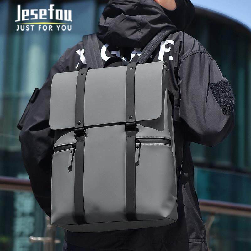 Jesefou高端奢侈男士高级感休闲通勤旅行背包大容量电脑双肩包