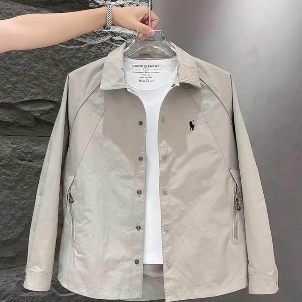 BellerLee 美式复古潮牌夹克宽松高级感工装男士翻领外套秋季衬衫,男装,牛仔衬衫,淘宝优惠券,粉丝福利购,淘宝优惠卷