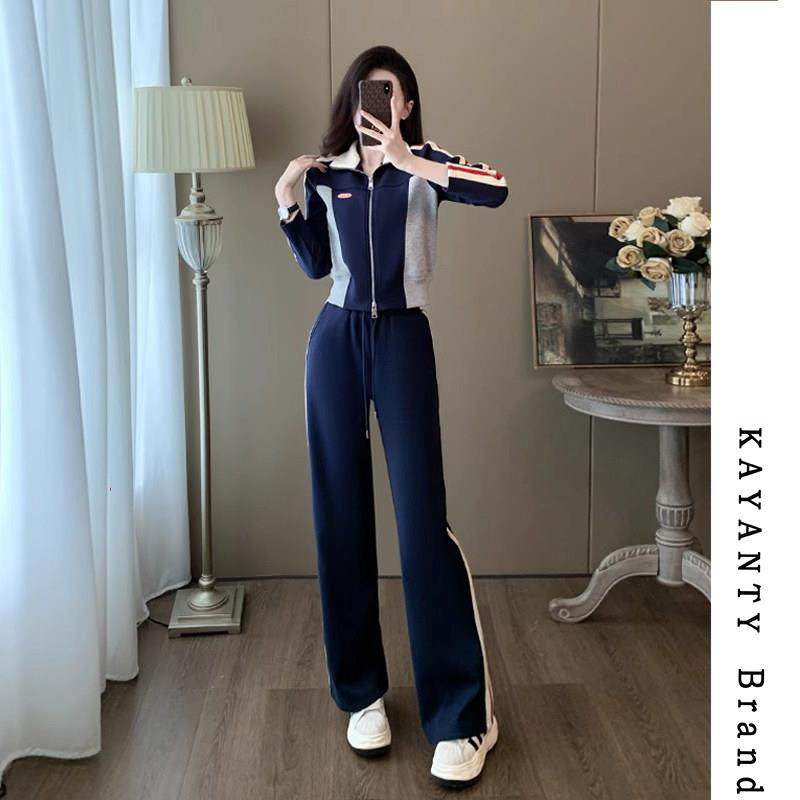 KAYANTY休闲运动套装女春秋季显瘦洋气时尚高级感卫衣卫裤两件套