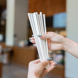 卫生陶瓷筷子家用高档轻奢高级感纯白色瓷筷抗菌防霉耐高温易清洗