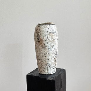 陶瓷花瓶中古插花摆件高级感小众客厅玄关花器侘寂风花瓶陶瓷摆件