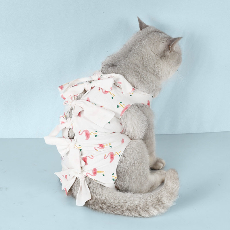 宠物用品猫咪术后衣猫咪绝育服手术服断奶衣服棉布透气生理服宠物