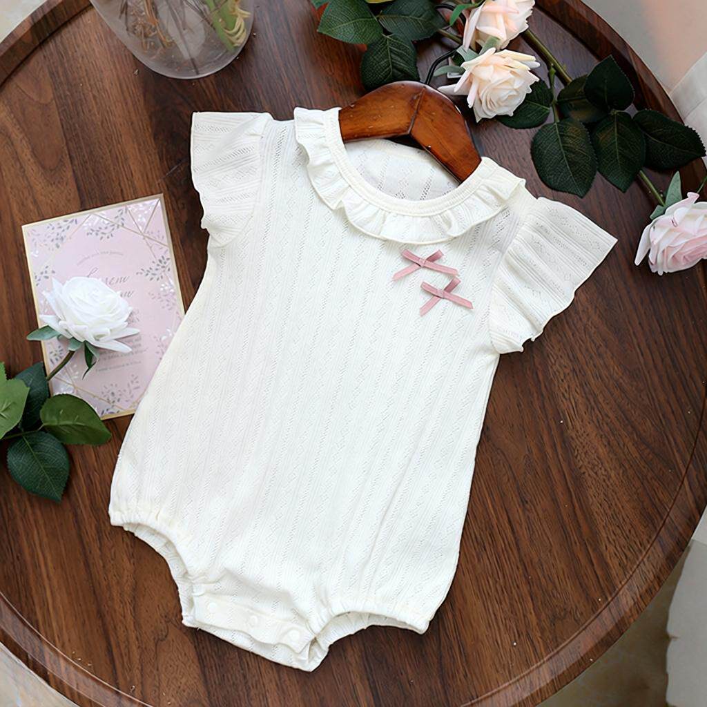 日单公主风夏薄款女童连身衣 纯棉婴幼儿女宝宝爬服包屁衣哈衣