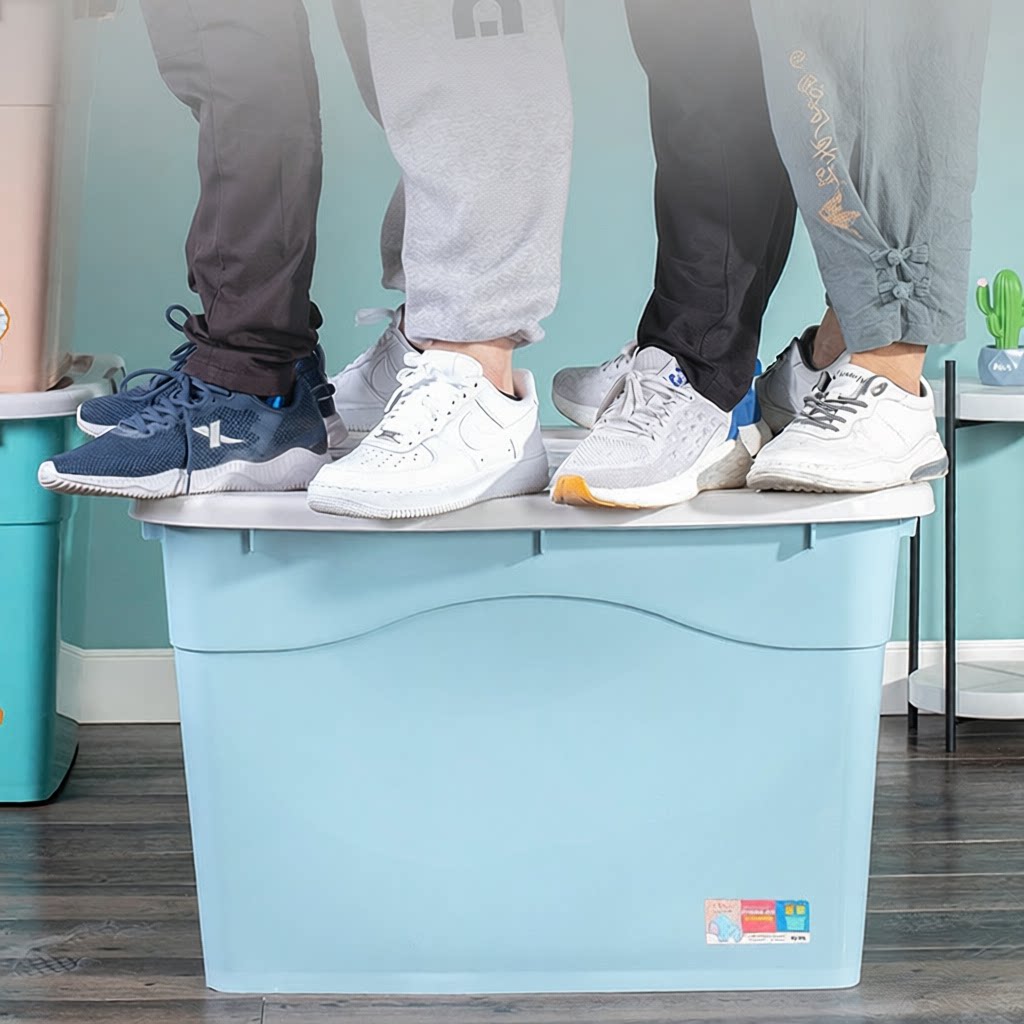 加厚收纳箱塑料大号收纳箱家用衣物棉被玩具整理箱车载储物箱