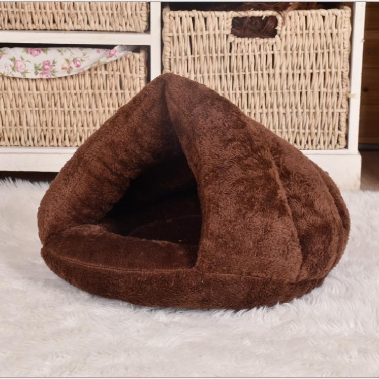 冬季保暖三角猫窝拖鞋宠物狗窝猫狗垫子加厚睡袋蒙古包窝直销