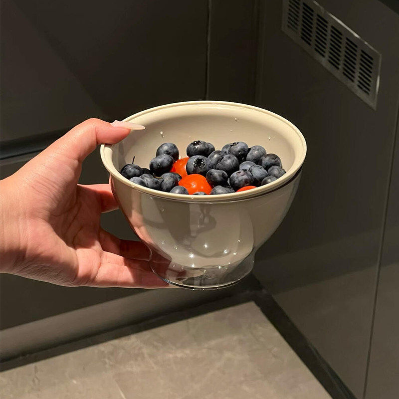 高端沥水篮食品洗水果控水双层塑料厨房洗菜盆多功能果盘高级感