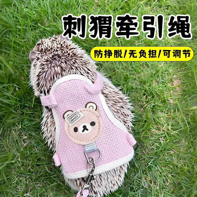 刺猬牵引绳背心式外出专用小号可伸缩调节外带非洲迷你刺猬用品