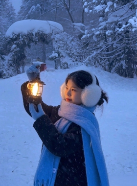长白山新疆冬季户外雪景氛围感拍照装饰灯阿勒泰出片拍照道具灯