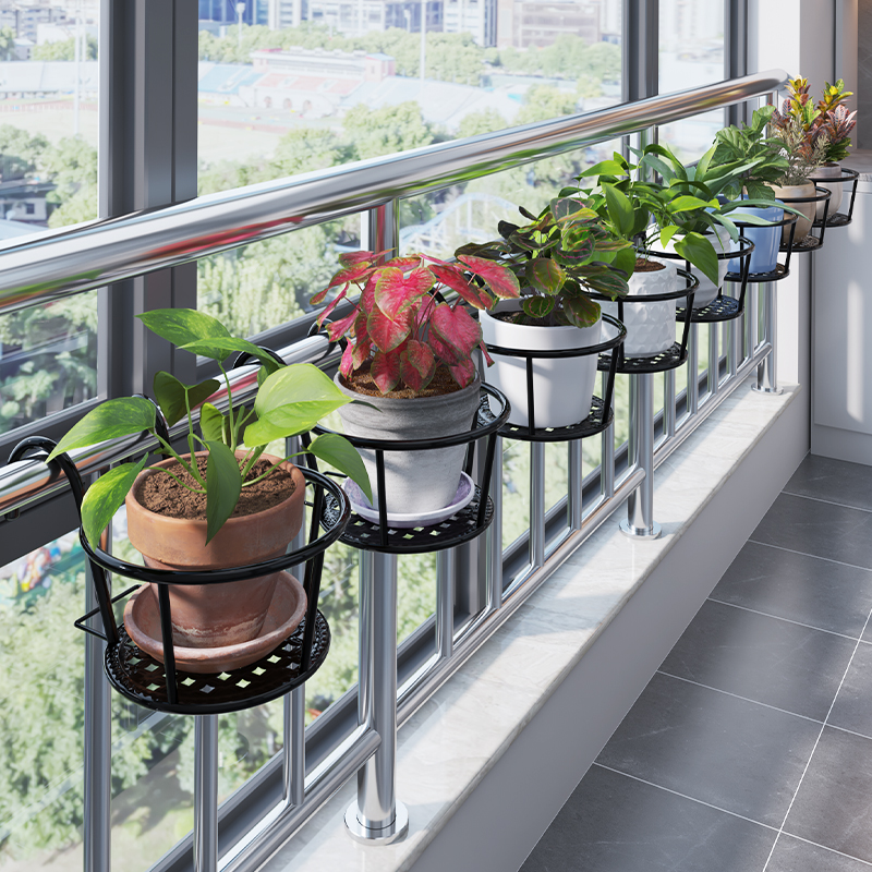 加粗阳台栏杆绿萝悬挂花架