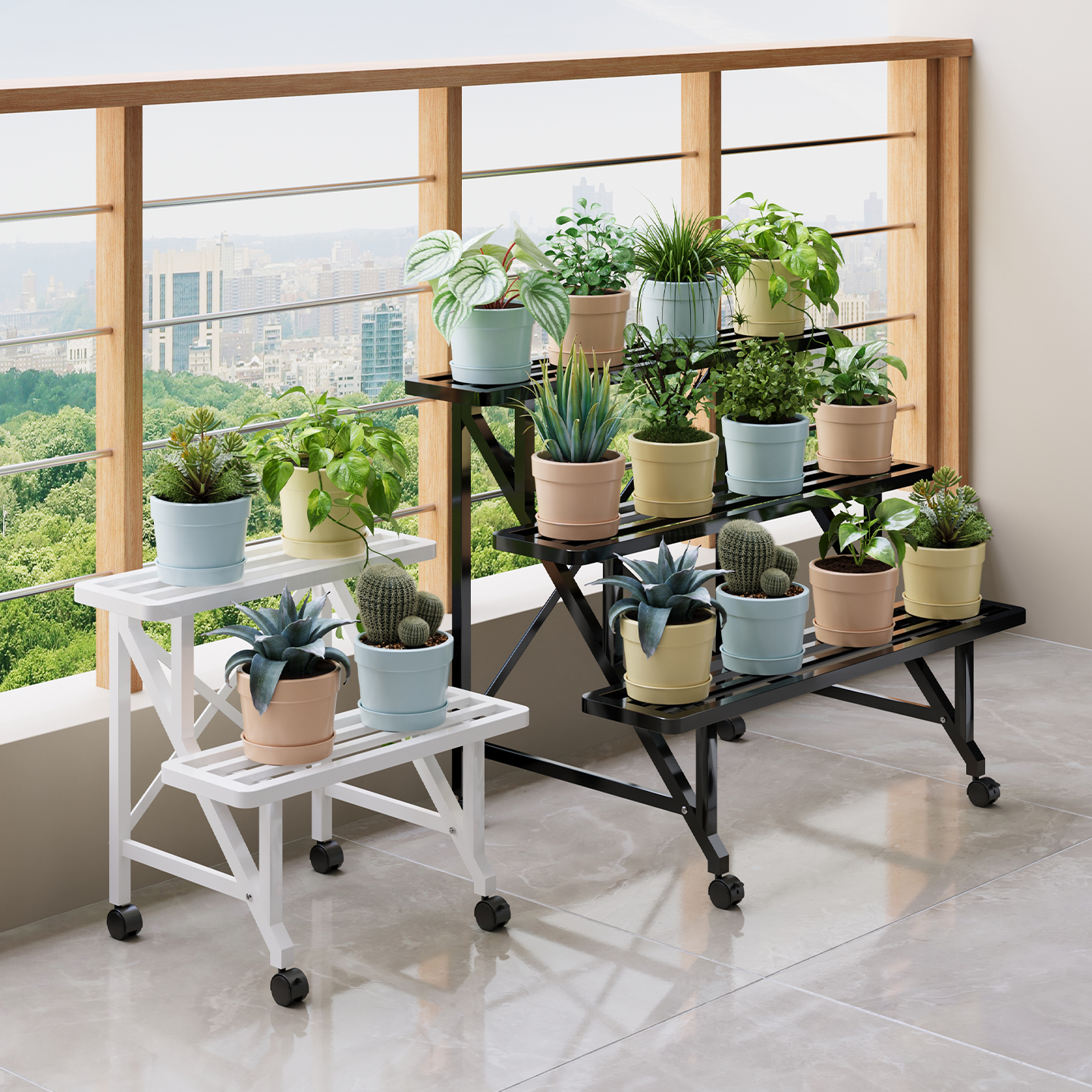 京维美居阳台花架置物架可移动