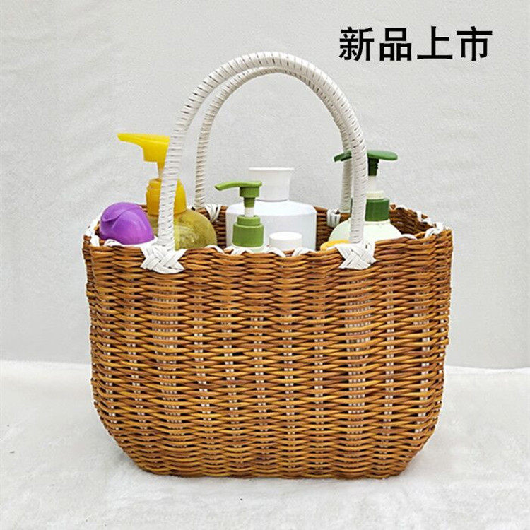塑料编织手提购物买菜篮