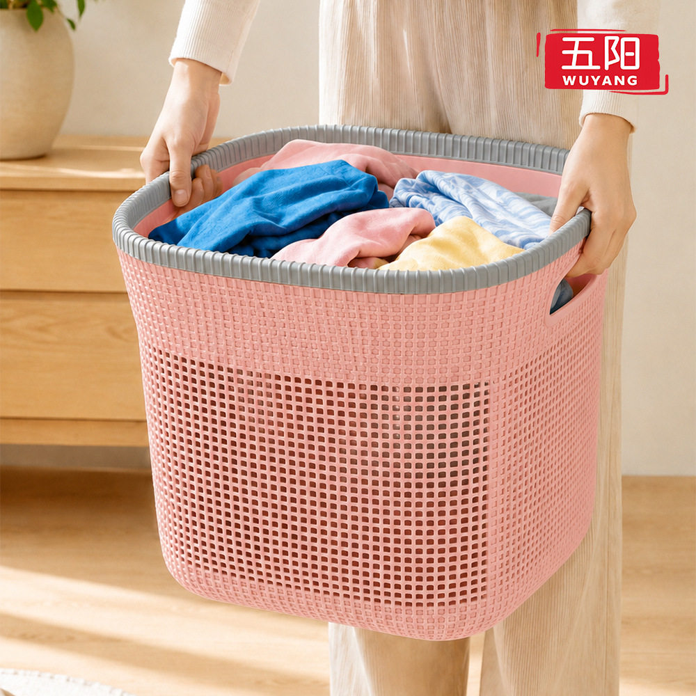 简约加厚塑料收纳篮地摊