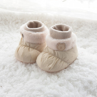 2025冬季男宝宝鞋加绒加厚保暖学步棉鞋女婴幼儿袜鞋防掉一件
