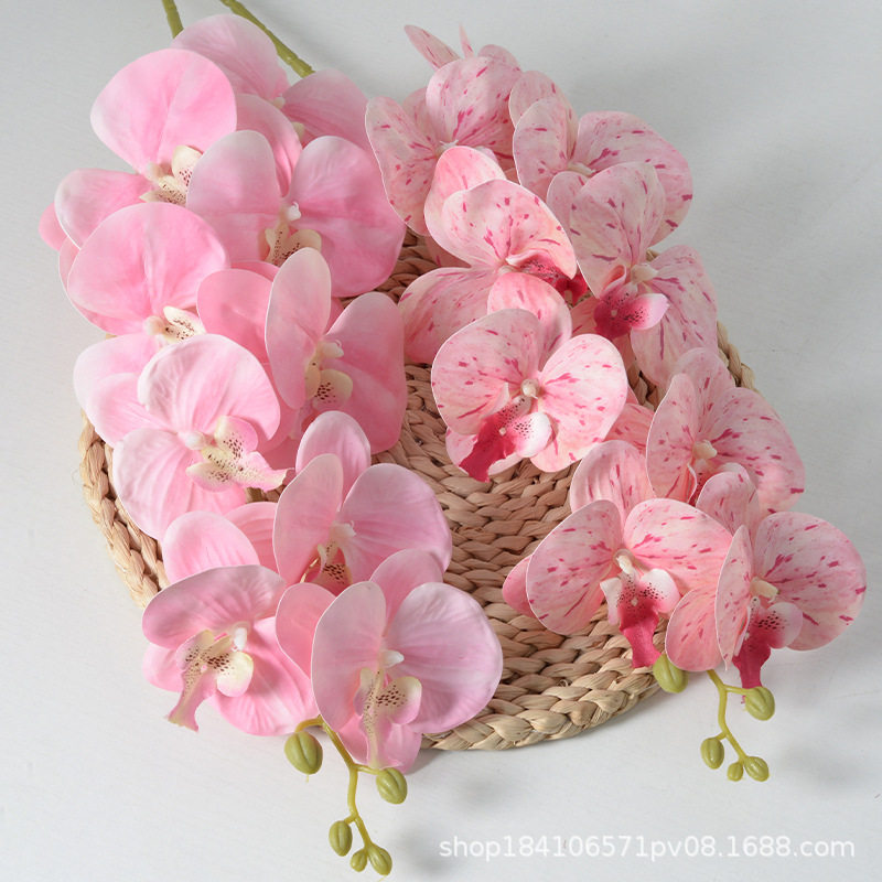 仿真花3D手感9头胶片蝴蝶