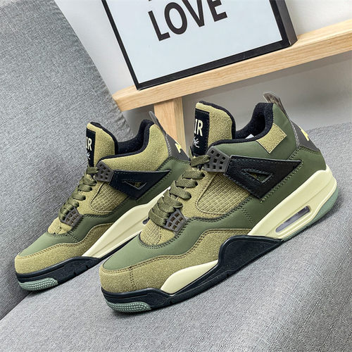 aj4电母男军绿白水泥红外