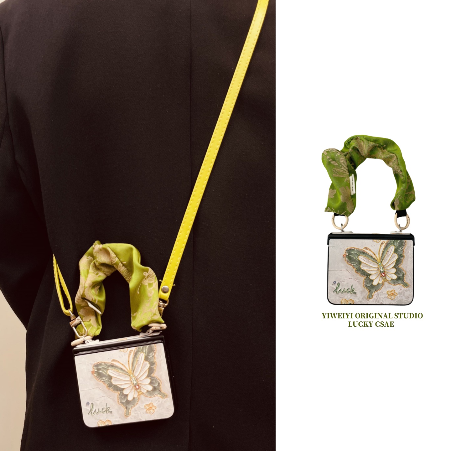 适用于华为折叠复古高级感手机壳