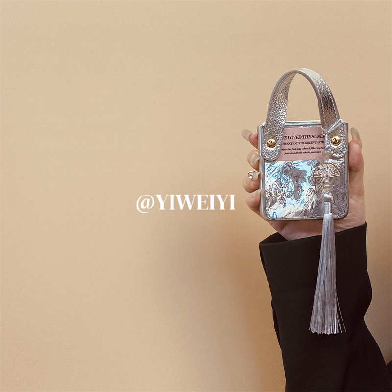 荣耀折叠硅胶新中式唯美手机壳