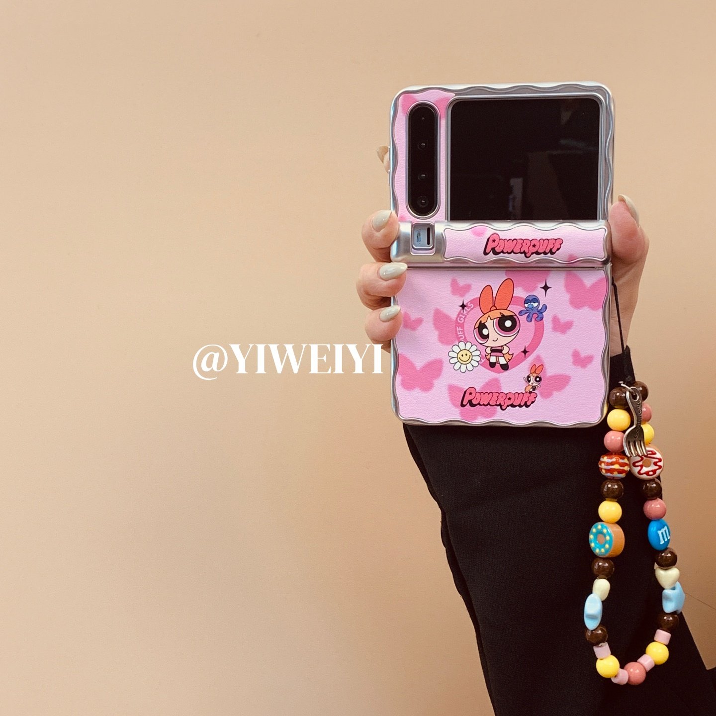 依维意 适用于华为purax手机壳purax典藏版甜美粉色蝴蝶折叠屏巧克力豆串珠挂绳HUAWEI可爱卡通飞天小女警,3C数码配件,手机保护套/壳,淘宝优惠券,粉丝福利购,淘宝优惠卷