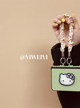 依维意 适用于OPPOFindN3Flip折叠手机壳华为PuraX绿色牛仔Pocket2可爱kt碎花手提夏天新款可背带小米MIXFlip