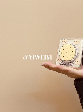 依维意 适用华为Pocket2折叠屏手机壳荣耀MagicVFlip可爱黄色饼干novaFlip磁吸支架三星GalaxyZFlip6便携新款