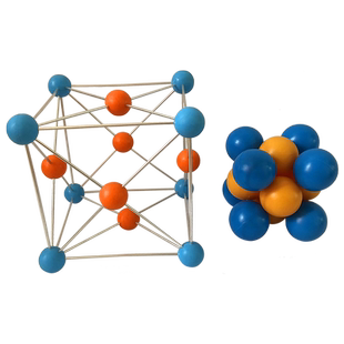 面心立方堆积晶胞模型球棍比例金属晶体密堆积演示大号2件套